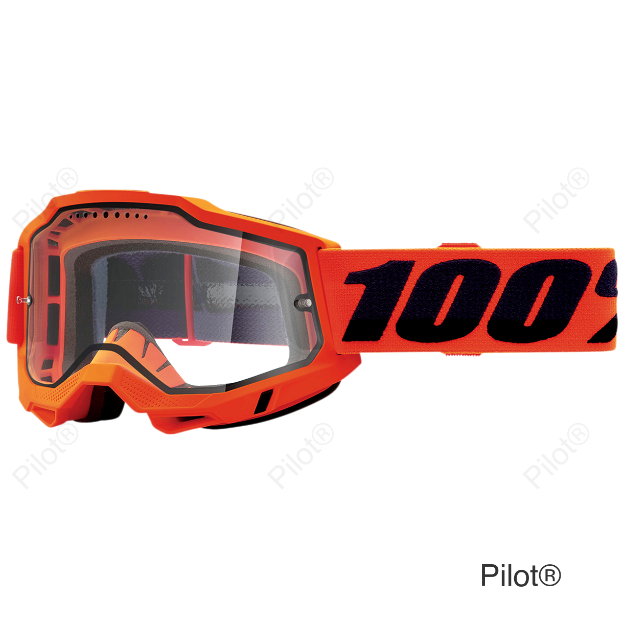 Accuri 2 Enduro MTB Goggles - Neon Orange - Clear