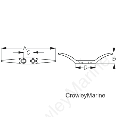 BRONZE LINE CLEAT - 2-1/2" (672110-1)