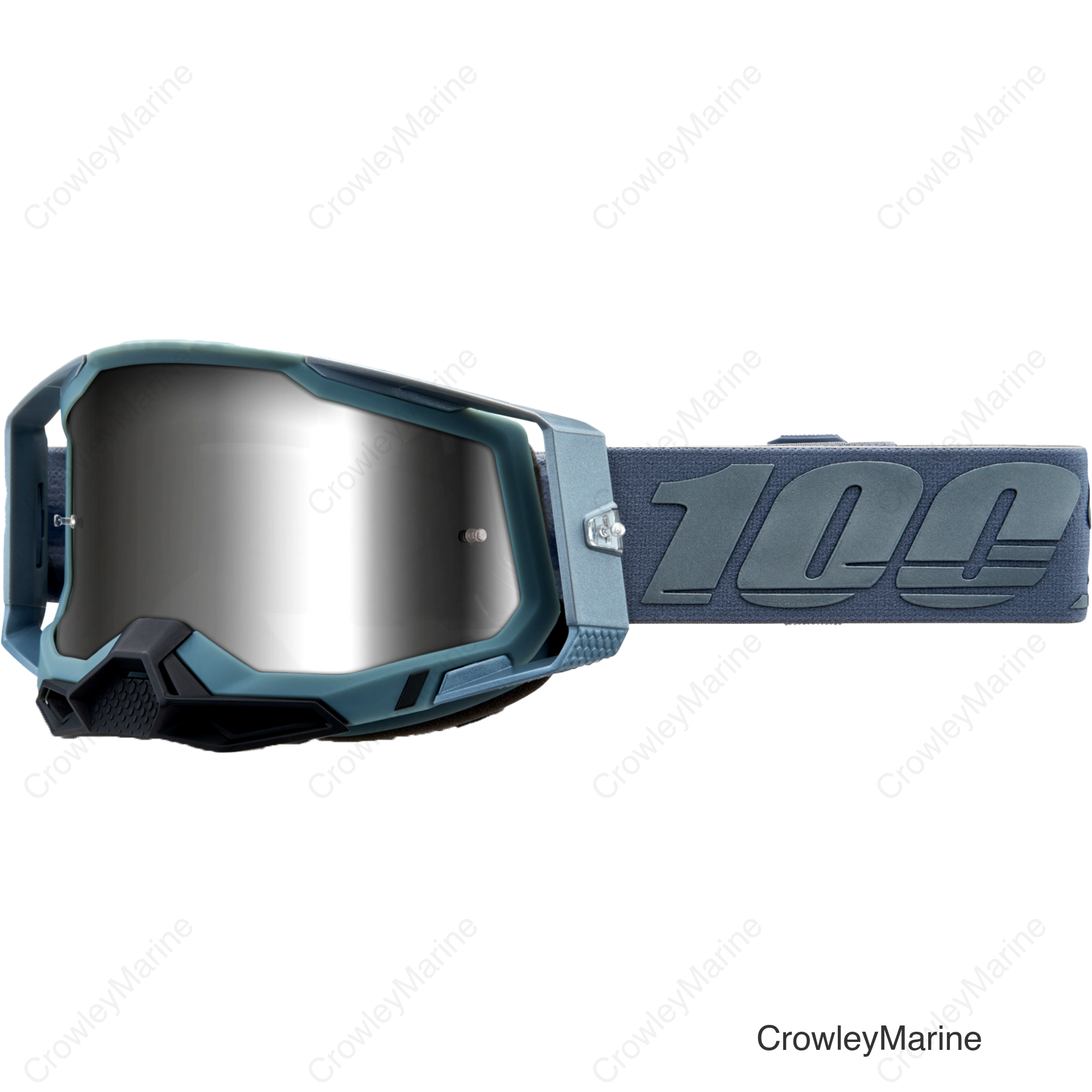 RACECRAFT 2 GOGGLE BATTLESHIP MIRROR SILVER LENS