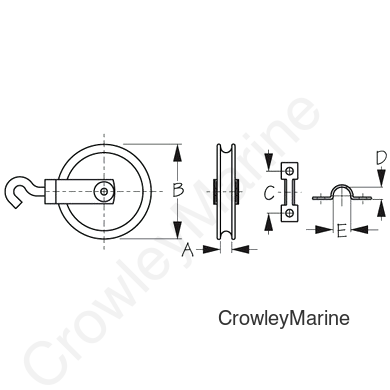 Pulley w/Eye Strap