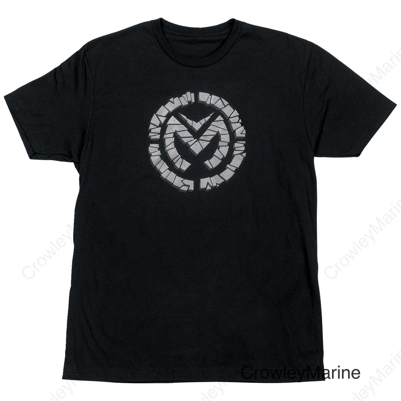 TEE FRACTURED BLK/SIL XL