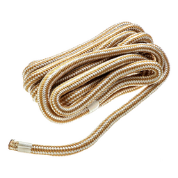 Seachoice Double-Braid Nylon Dock Line w/ Eye Splice, Pre-Shrunk, Heat Stabilized, 5/8 In. X 20 Ft., Gold White thumbnail-3