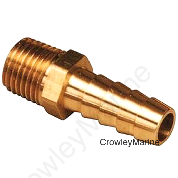 BRASS HOSE BARB 1/8NPTx1/4BARB