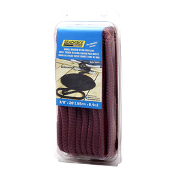Seachoice Double-Braid Nylon Dock Line w/ Eye Splice, Pre-Shrunk, Heat Stabilized, 3/8 In. X 20 Ft., Burgundy thumbnail-2