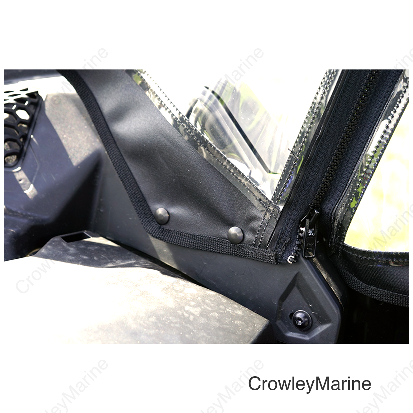 Soft Full Doors - Rear Window - Black - Can-Am X3