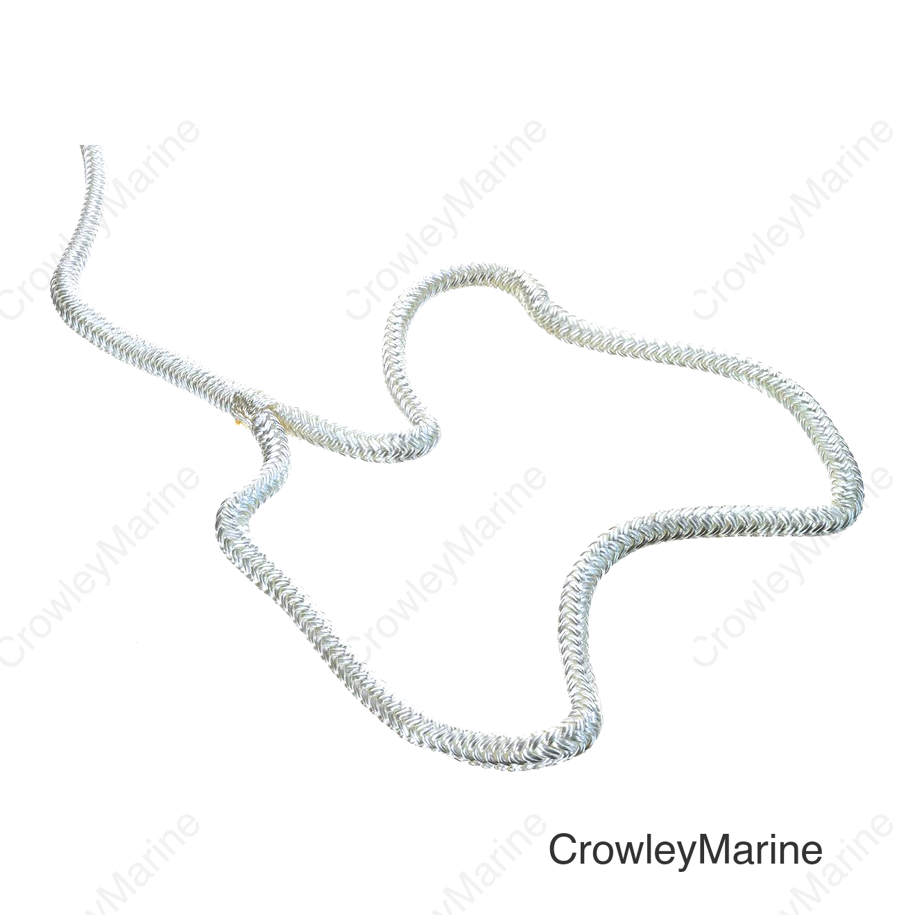 Seachoice Double-Braid Nylon Dock Line w/ Eye Splice, Pre-Shrunk, Heat Stabilized, 3/8 In. X 15 Ft., White