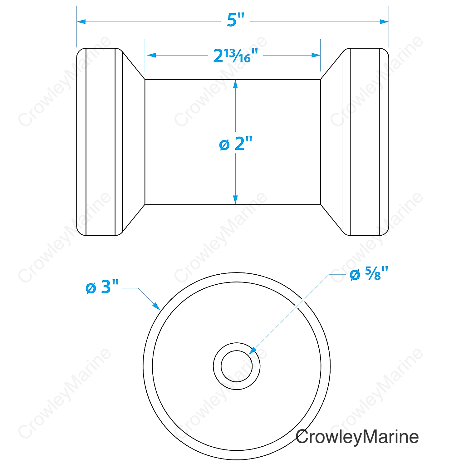 Spool Roller-5 -5/8 Id(Bulk)