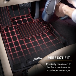 3D MAXpider 2017-2020 Tesla Model X Folding 7-Seats Kagu 3rd Row Floormats - Black thumbnail-2