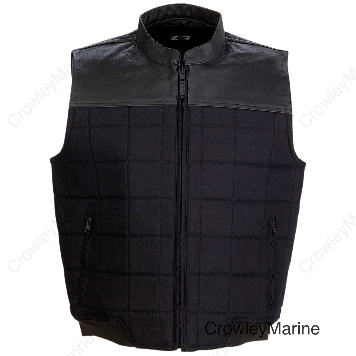 VEST LTHR/TX NUFRAT BK XL