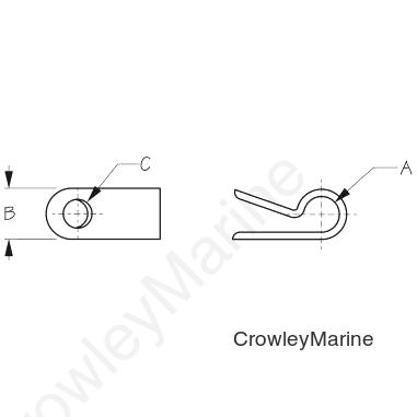 Nylon CABLE CLAMP 1/2X3/4 (100) (428261)