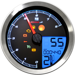 Multi-Function Speedometer/Tachometer - HD-04 - Chrome thumbnail-2