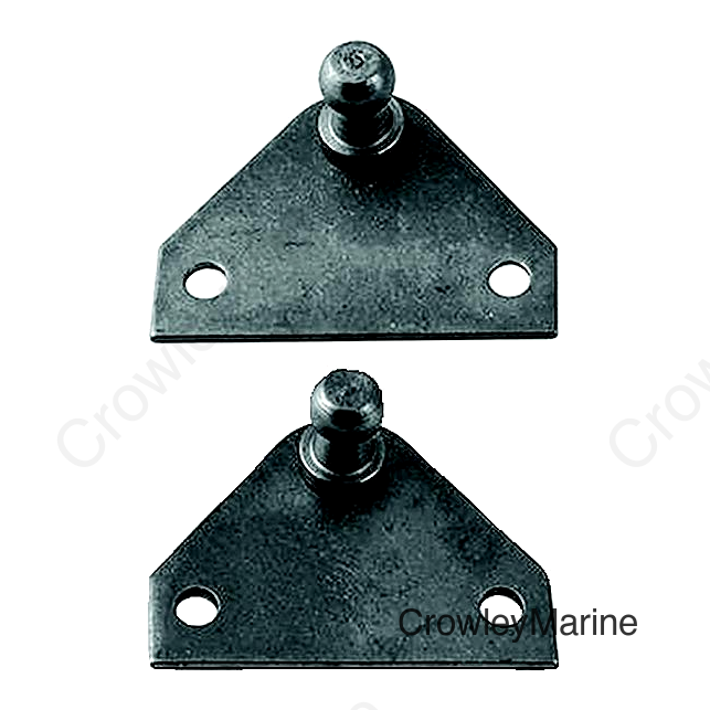 Attwood Flat Gas Spring Mounting Bracket Ball Pem Forward 2 Holes Stainless Steel