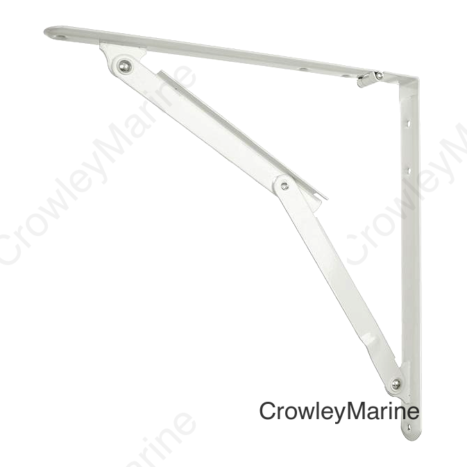 JR Products Folding Shelf Bracket, White