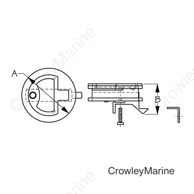 SeaDog Watertight Slam Latch | Investment Cast 316 Stainless | 1/8" Fastener | 2" Diameter