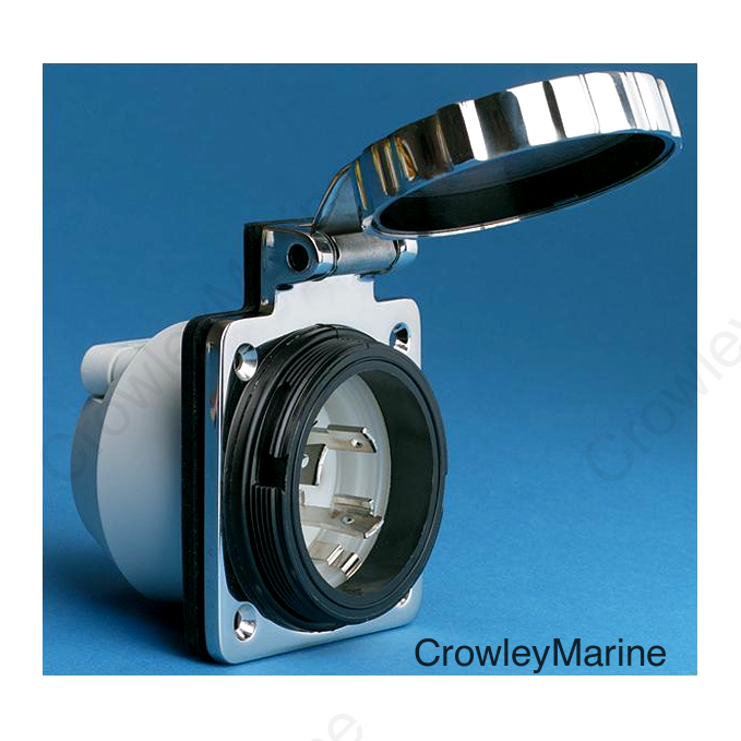 Marinco 30A/125V Stainless Steel Power Inlet