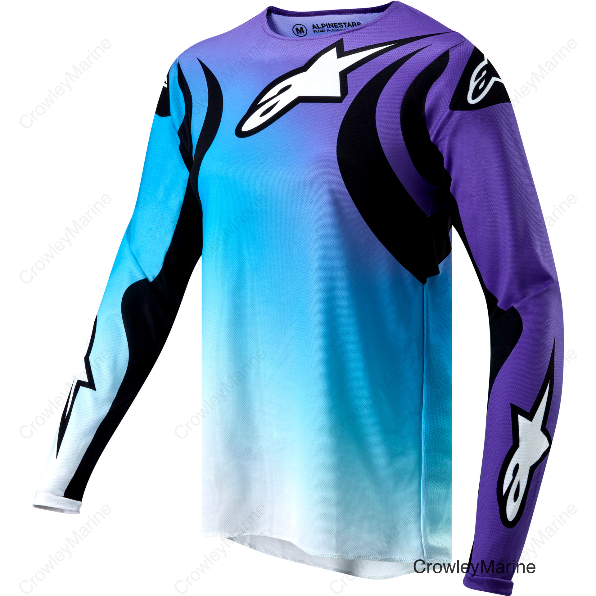 STELLA FLUID JERSEY WHITE/TURQUOISE MD