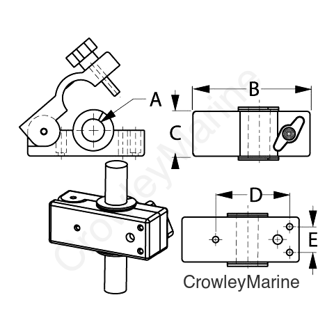 SeaDog 327199 Removable Rail Mount Clamps | Fit 3/4" to 1-1/4" Tubing