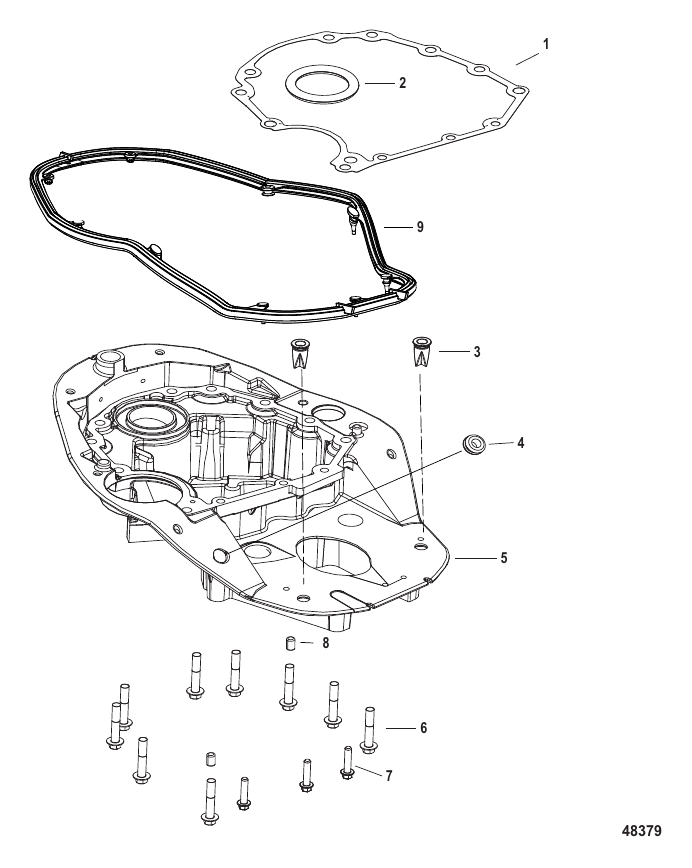 Serial Range Outboard 100 Jet EFI (4-STROKE) - 3B672358 & Up - Adapter Plate
