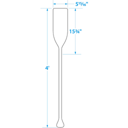 Seachoice 4 Ft. Wood Paddle, New Zealand Pine Construction, 15-3/4 In. X 5-7/8 In. Blade, Wide Top Hand Grip, Clear Finish thumbnail-1