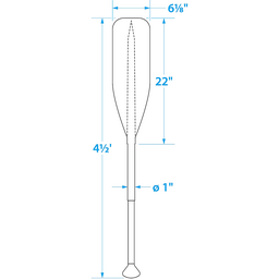 Seachoice 4.5 Ft. Synthetic Paddle w/ Aluminum Shaft, 1 In. Diameter Shaft, Palm Grip, 22 In. X 6-1/8 In. Blade, Black thumbnail-3