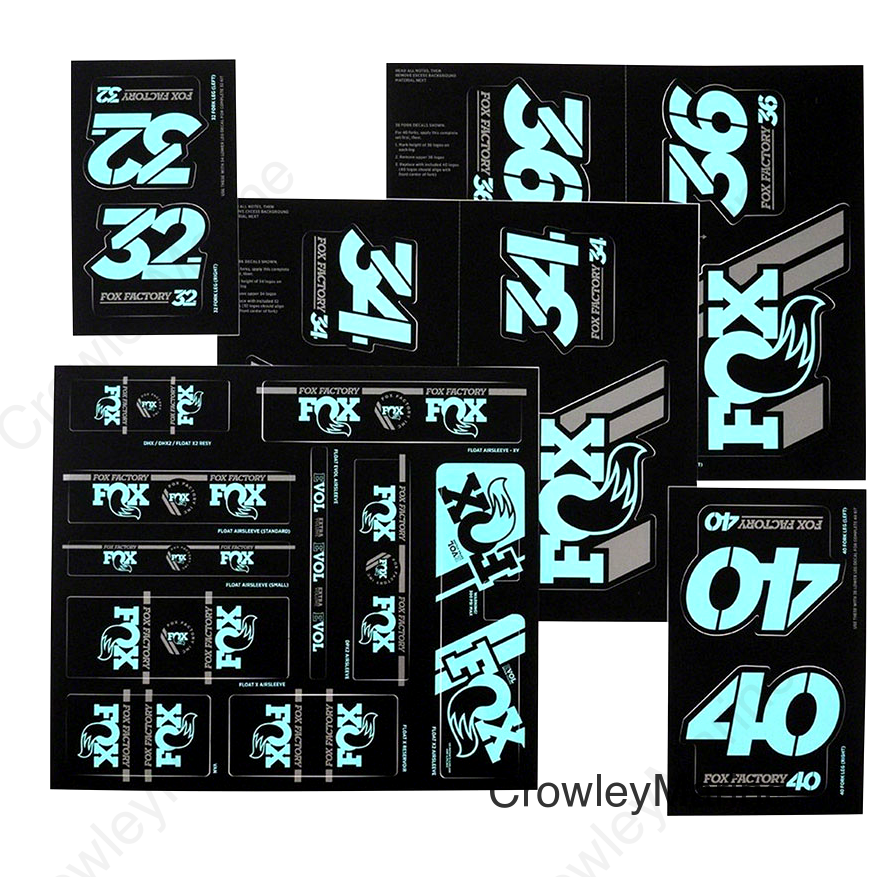 FOX Heritage Decal Kit for Forks and Shocks Silver