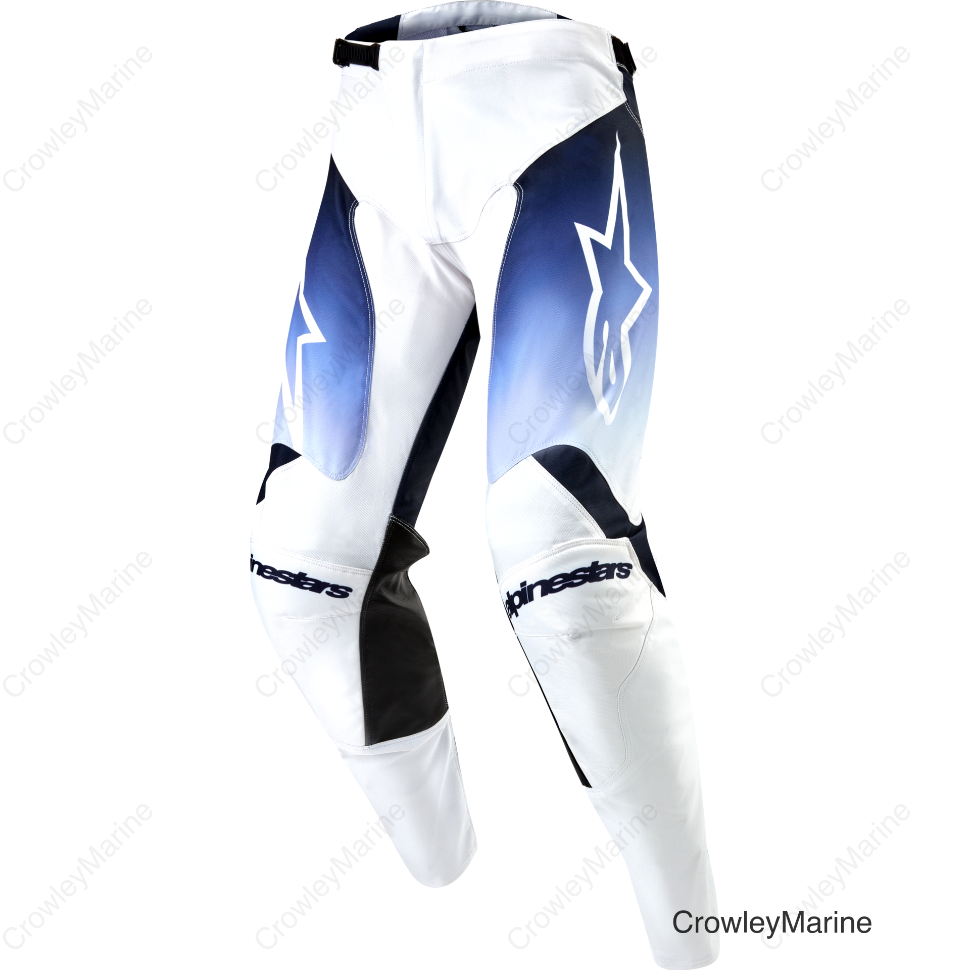 RACER HOEN PANTS WHT/DRK NVY/LT BLUE SZ 28