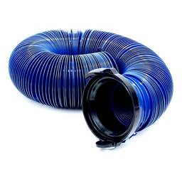 Valterra D04-0121 Blue Quick Drain 3" x 10' RV Sewer Hose & Adapter