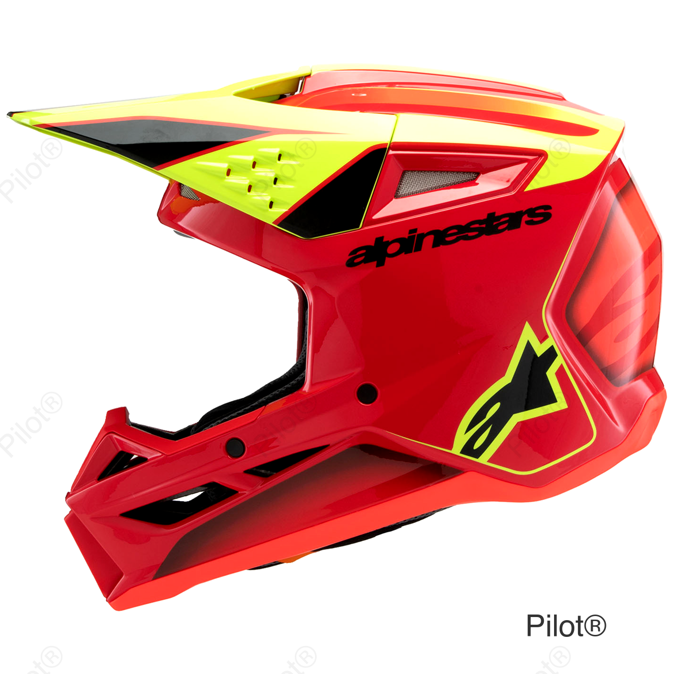 Youth SM3 Helmet - Fray - Gloss Red/Yellow Fluo/Black - Small