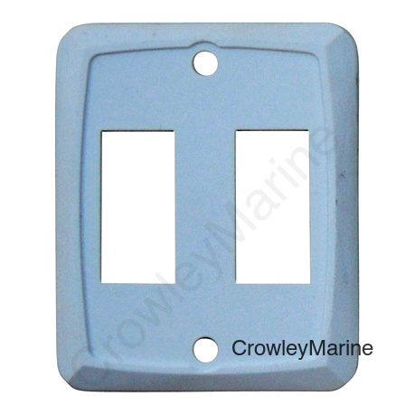 DOUBLE SWITCH PLATE WHITE