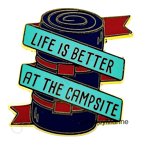 Camco 53264 Enamel Pin, Sleeping Bag