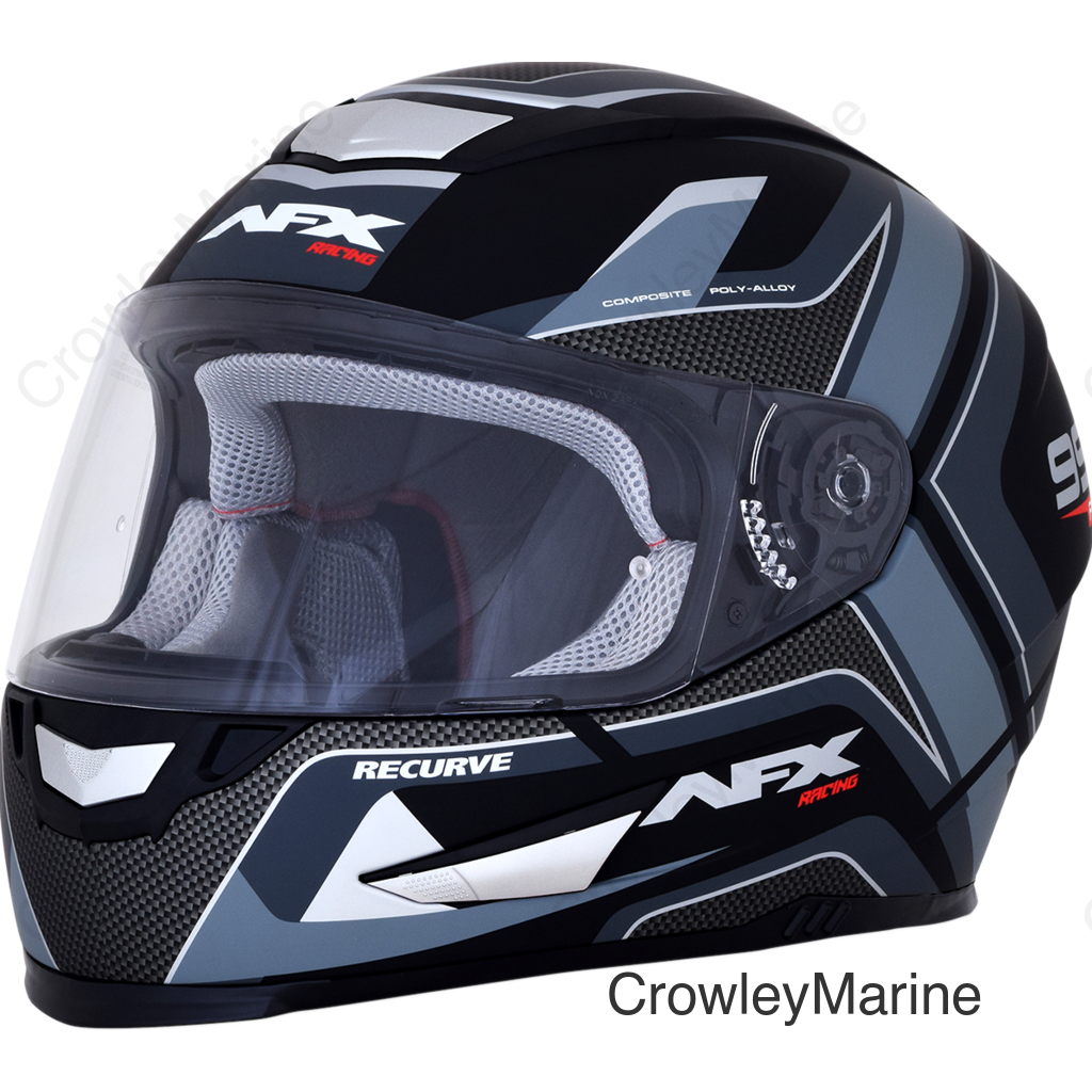 FX-99 Helmet - Recurve - Matte Black/Gray - Large