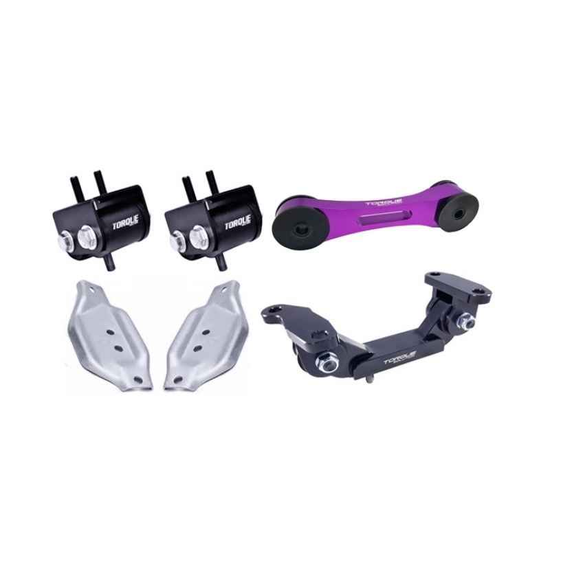 Torque Solution Engine/Trans/Purple Pitch Mount Kit w/Mount Plates - 02-14 Subaru WRX/04+ Subaru STI