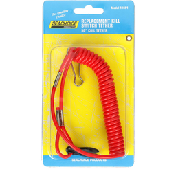 Seachoice Universal Kill Switch Replacement Lanyard, Red thumbnail-2