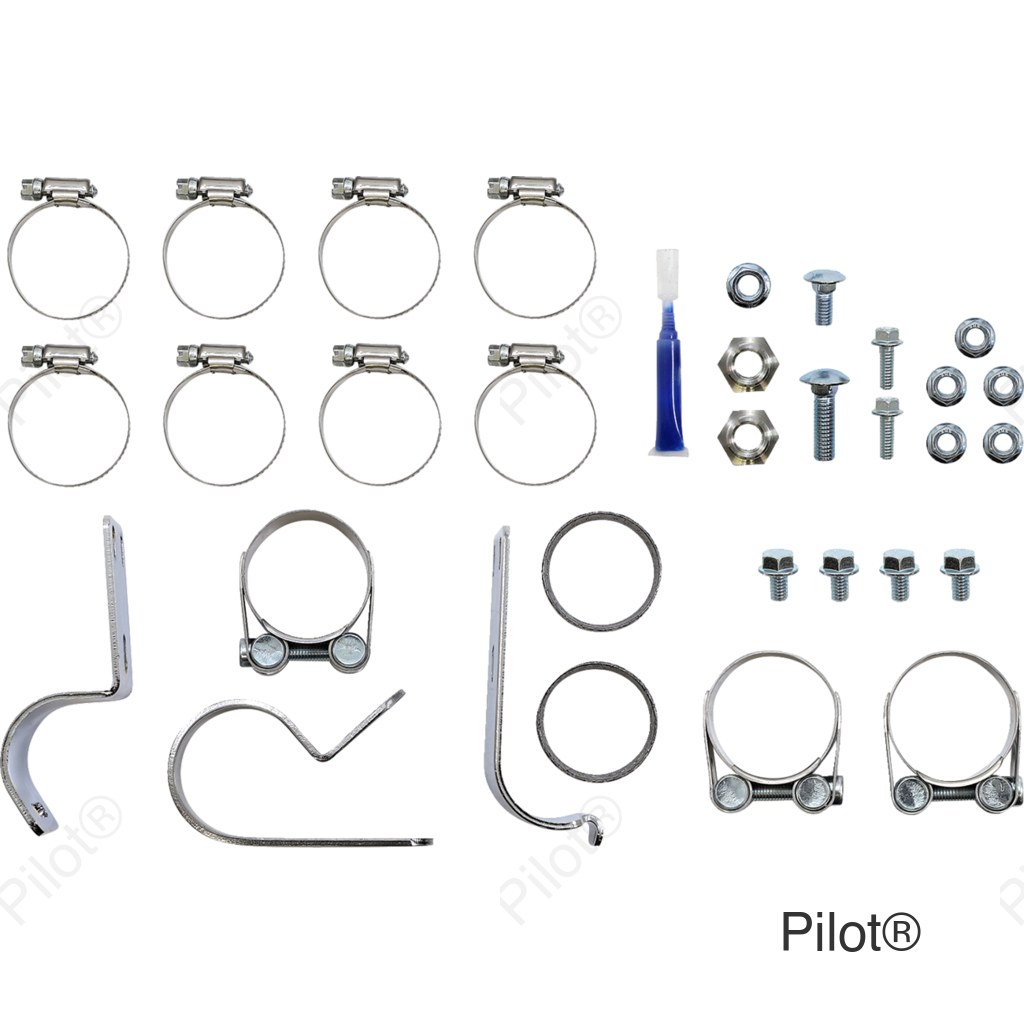 El Dorado Dual Exhaust System - Chrome - Black Tracer