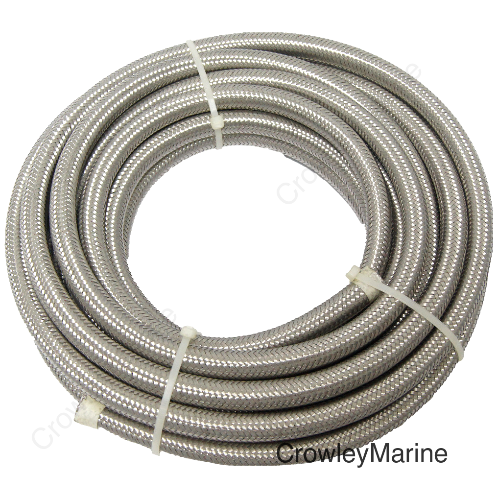 STAINLESS BRAIDED HOSE 5/16" ROLL 25'