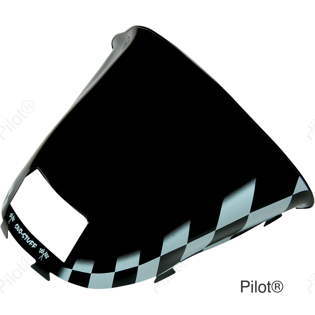 Windshield - Black/White Checkered - Ski Doo
