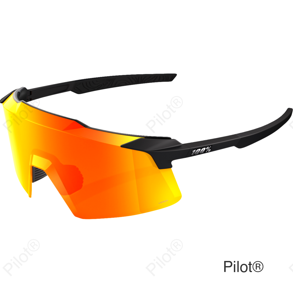 Aerocraft Sunglasses - Soft Tact Black - HiPER Red