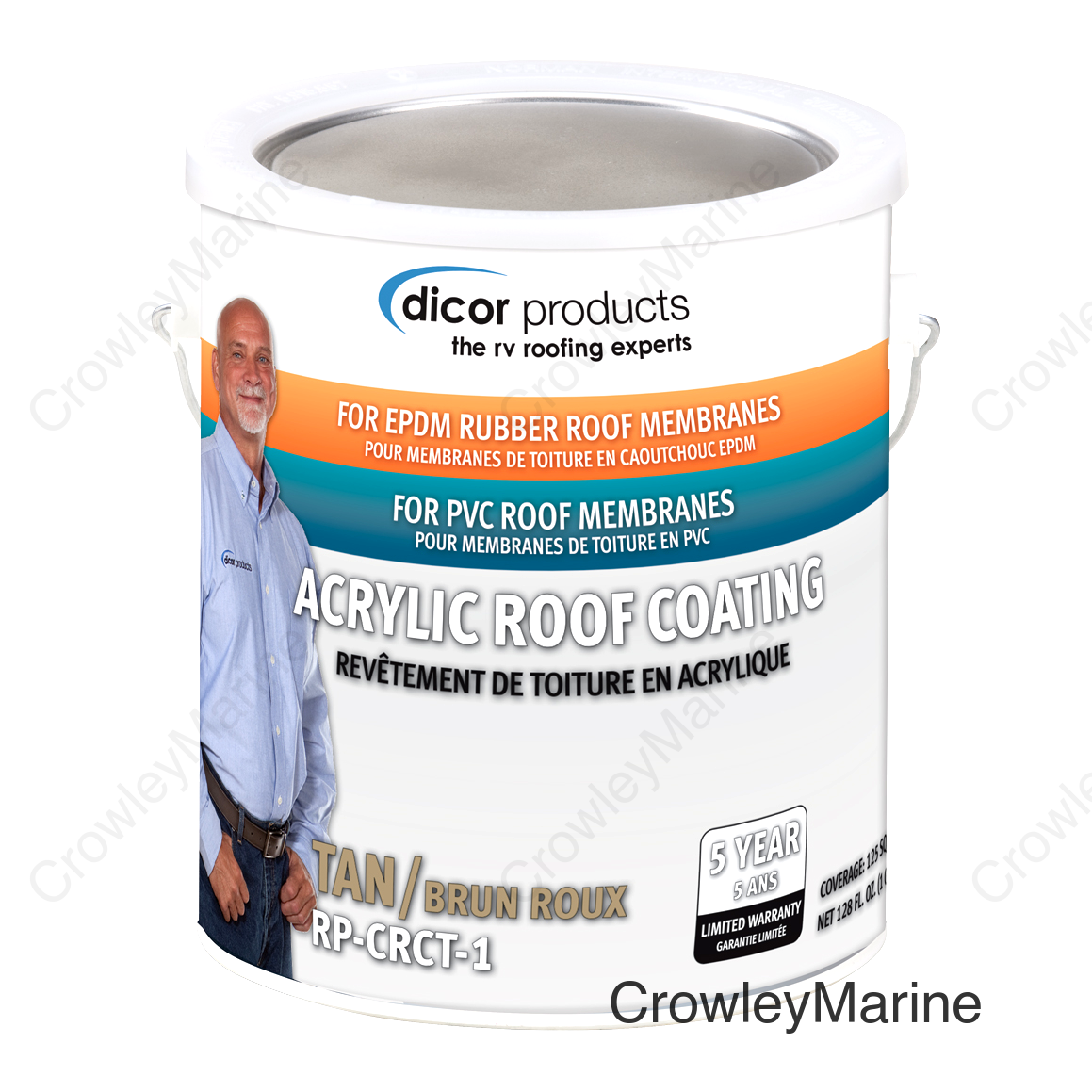 Dicor Rubber Roof Coating System-Part 2, Tan, Gal.