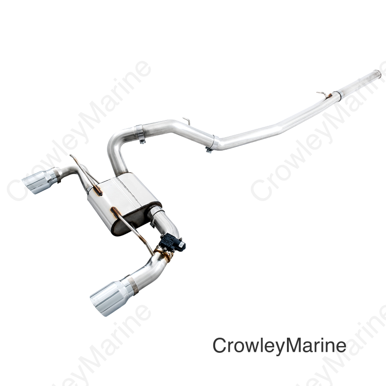 AWE Tuning Ford Focus RS SwitchPath Cat-back Exhaust - Chrome Silver Tips