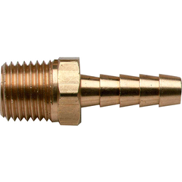 BARB-BRASS MALE 1/4X1/4NPT