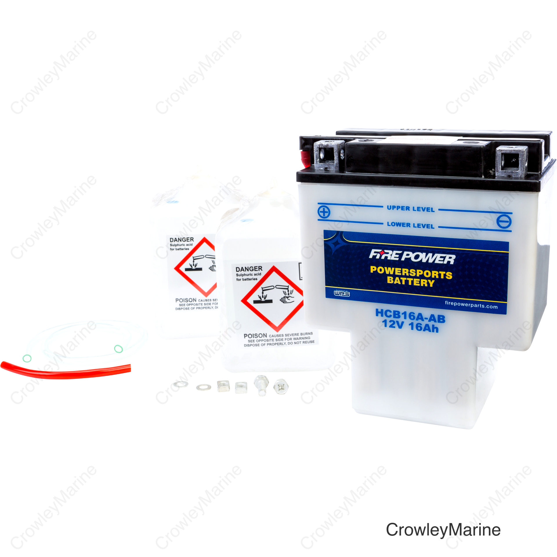 BATTERY W/ACID HCB16A-AB 12V HEAVY DUTY