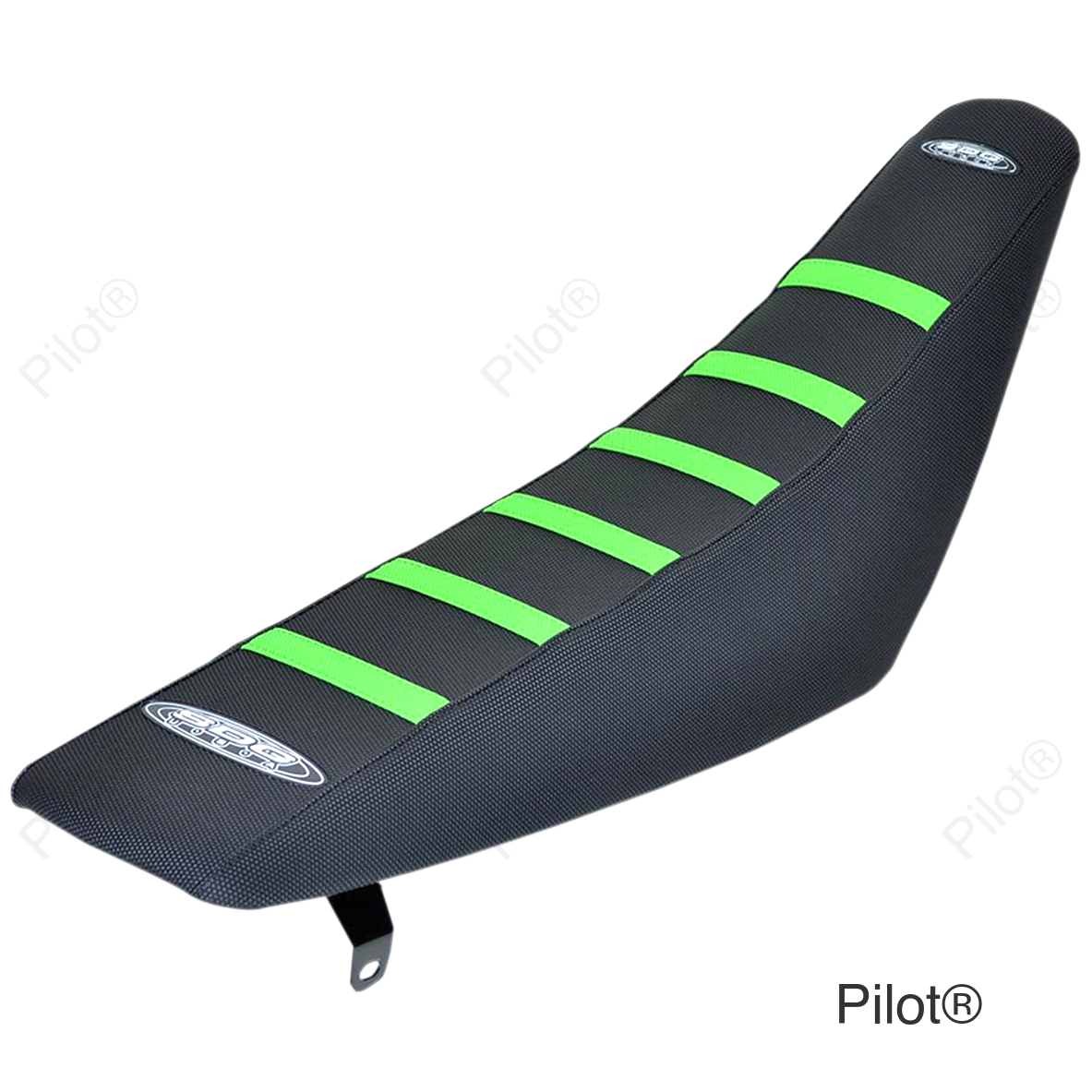 6-Ribbed Seat Cover - Green Ribs/Black Top/Black Sides
