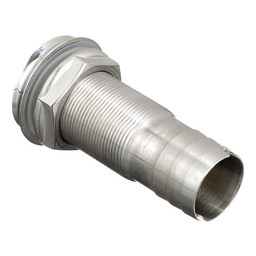 Seachoice Mega-Flow Dripless Thru Hull Fitting, 316 Stainless Steel, Fits 1-1/8 in. Hose, 1-1/2 in. Max. Hull thumbnail-3