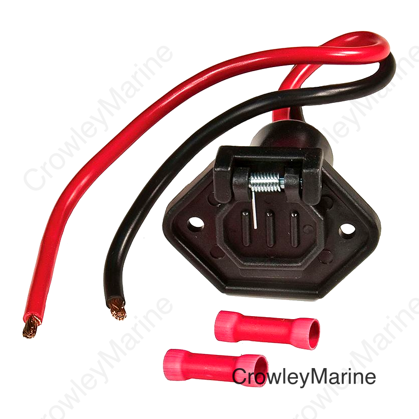 Male Boat SideTrolling Motor Plug 8Ga 12V 2 Wire
