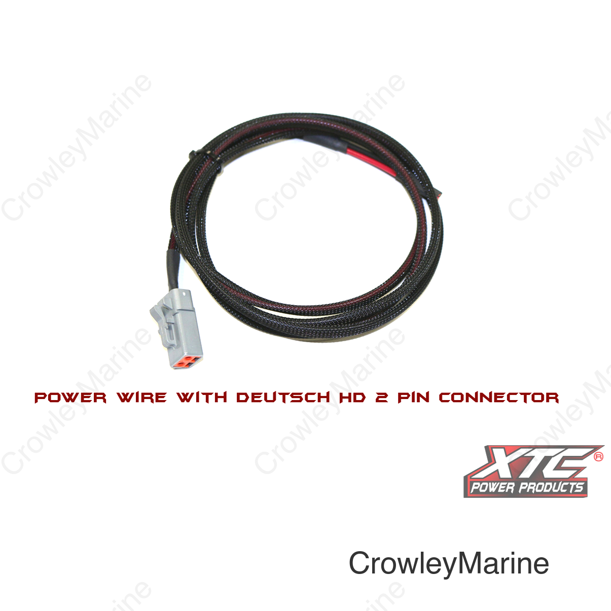 6' 14 GA. POWER WIRE TO HD 2 PIN DEUSTCH DTP06-2S