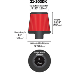 AEM 3 in Short Neck 5 in Element Filter thumbnail-2