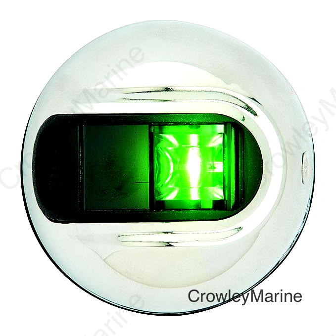 Attwood LightArmor LED Vertical Surface Mount Starboard Side Light, Round