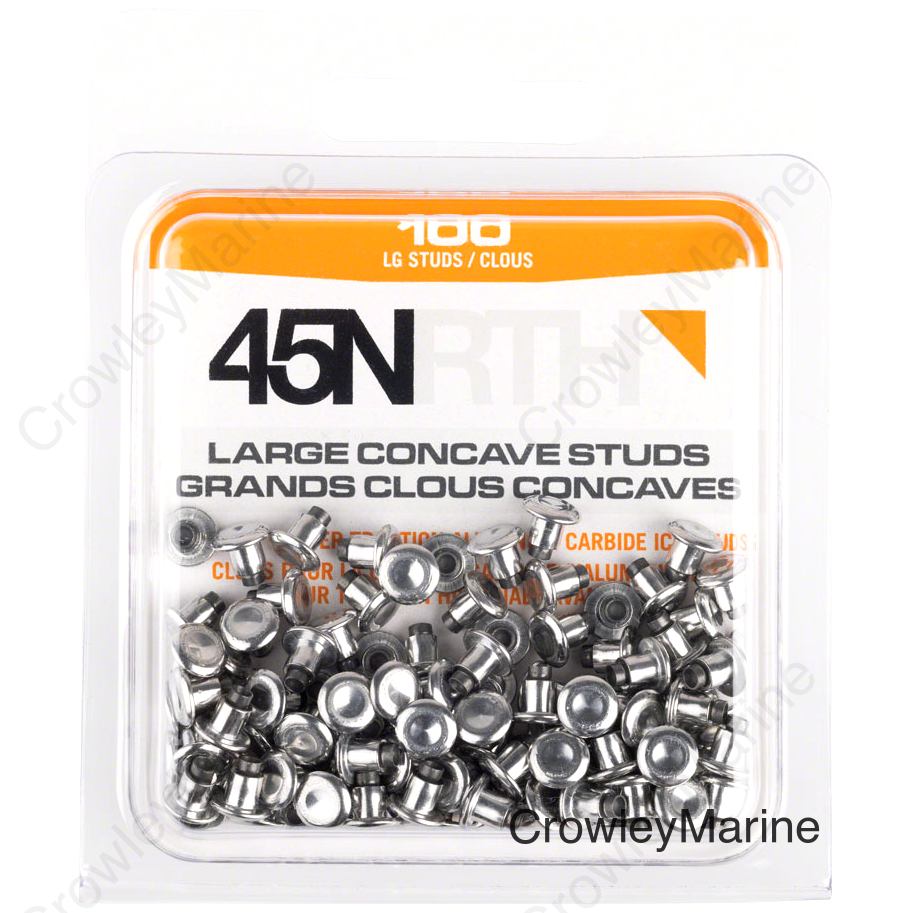 45NRTH Large Concave Carbide Aluminum Tire Studs - 100 Pack