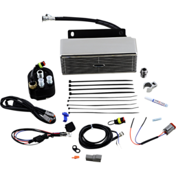 Below Regulator Mount Oil Cooler - Stainless Steel - Touring/Trike