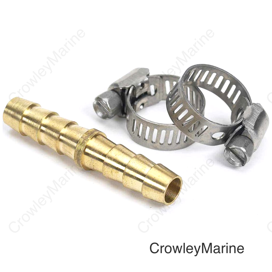 HOSE MENDER 1/4  BRS SS CLAMP